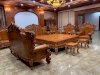 Bộ bàn ghế hoàng gia nguyên khối 10 món gỗ gõ đỏ - Ảnh 3