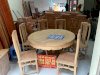 Bộ bàn ghế ăn kiểu bàn tròn gỗ gụ - Đồ gỗ Đỗ Mạnh - Ảnh 12