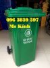 Thùng rác nhựa 240 lít Thái Lan nắp kín có bánh xe_small 1