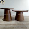 Bàn Trà Nón đôi gỗ tần bì (Ash) màu Walnut - Ảnh 3