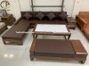 Bộ sofa góc chữ L chân quỳ gỗ sồi kèm đệm TP - Ảnh 4