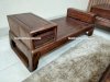 Sofa gỗ Hương xám lau màu gỗ óc chó TP phù hợp phòng khách nhỏ - Ảnh 5