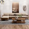 Bộ sofa góc gỗ Sồi phong cách Bắc âu TP551 cho phòng khách nhỏ - Ảnh 3