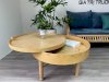 Bộ sofa gỗ Dedar KBH màu tự kết hợp bàn trà xoay Turning - Ảnh 6