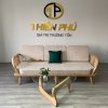 Sofa gỗ Ercol kèm bàn trà Noguchi màu tự nhiên hiện đại - Ảnh 2