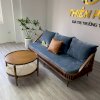 Sofa nan gỗ KBH Thiên Phú kèm đệm nỉ nhập khẩu phong cách Rustic_small 1