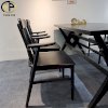 Bàn ăn Boomerang Pierre Jeanneret 4 ghế Lilla đen  BGA092 - Ảnh 5