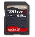 SD ultra II SanDisk 512 MB