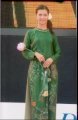 Ao dai in silk with handpainting 0012