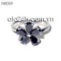 NB059 - Nhẫn bạc đá đen 