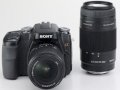 Sony Alpha DSLR-A100W W zoom (DT 18-70mm F3.5-5.6 and 75-300mm F4.5-5.6) Lens kit