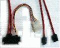 SAS HD CABLES SAS29F-SATA7F*2 (50cm) + power cables, Dual host to Drive cable - G5E29A10-2 