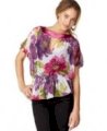 Grass Floral Smocked-Waist Top  S1109303