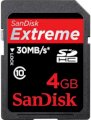 Sandisk SDHC Extreme 200x 4GB (Class 10)