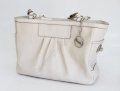 Coach Leather Pleated Gallary Tote Ivory F13759 - S1009116