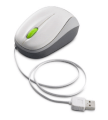 Coolermaster Accu-Mouse (Uni-Retractable Wire) C-PM01-W2 (White, Gray w/ green scroll wheel)