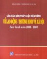 Các văn bản pháp luật hiện hành về lao động - thương binh và xã hội (ban hành năm 2003 - 2004)