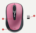 Microsoft Wireless Mobile Mouse 3500 Dragon Fruit Pink (GMF-00005)