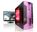 Máy tính Desktop CyberPower P67 Configurator Pink Color (Intel Core i3-2120 3.30GHz, RAM 8GB, HDD 500TB, VGA ATI Radeon HD 5450, PC DOS, Không kèm màn hình)