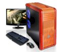 Máy tính Desktop Cyberpowerpc Gamer Ultra 3D 1500 Orange/Dark Orange Color (AMD Phenom II X6 1075T 3.0GHz, RAM 8GB, HDD 1TB, VGA NVIDIA GTX460, ViewSonic 22inch 3D LCD, PC DOS)