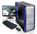 Máy tính Desktop Cyberpowerpc Gamer Ultra 3D 1500 Silver/Blue Color (AMD Phenom II X6 1075T 3.0GHz, RAM 8GB, HDD 1TB, VGA NVIDIA GTX460, ViewSonic 22inch 3D LCD, PC DOS)