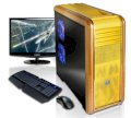 Máy tính Desktop Cyberpowerpc Gamer Ultra 3D 1500 Yellow/Gold Color (AMD Phenom II X6 1075T 3.0GHz, RAM 8GB, HDD 1TB, VGA NVIDIA GTX460, ViewSonic 22inch 3D LCD, PC DOS)