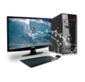 Máy tính Desktop Venr E-5700 (Intel Dual core E5700 3.0 GHz, RAM 1GB, HDD 250GB, VGA Onboard, LCD VENR 18.5inch, PC DOS)