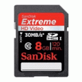 Sandisk SDHC Extreme HD Video 8GB (Class 10)