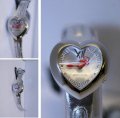 Đồng hồ đeo tay Chronotech women heart shape silver leather