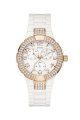 Đồng hồ Guess watch, Women's White Plastic Bracelet 41mm U13608L1