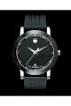 Đồng hồ Movado Watch, Men's Swiss Museum Sport Black Perforated Rubber Strap 42mm 0606507