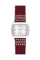 Đồng hồ Nine West Watch, Women's Red Leather Strap NW-1211SVBE