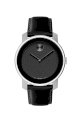 Đồng hồ Movado Watch, Swiss Bold Large Black Leather Strap 44mm 3600072