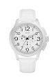 Đồng hồ Guess Watch, Men's Chronograph White Leather Strap 46mm U11658G1