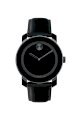 Đồng hồ Movado Watch, Swiss Bold Large Black Leather Strap 42mm 3600005