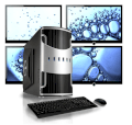 Máy tính Desktop CybertronPC Vue VI4904 Multi-Display System (PCVI4904) i3-530 (Intel Core i3 i3-530 2.93GHz, RAM 2GB, HDD 2TB, VGA Quadro NVS450, Microsoft Windows 7 Professional 64bit, Không kèm màn hình)