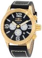 Invicta Men's 1428 II Collection Chronograph Black Dial Leather Watch