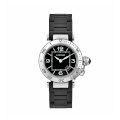 Cartier Women's W3140003 Pasha Stainless-Steel Ceramic Black Dial Watch
