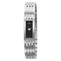 Movado Women's 606300 Esperanza Baguette Stainless-Steel Bracelet Black Dial Watch
