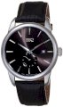 ESQ by Movado Men's 07301371 Chronicle Black Leather Strap Black Round Dial Watch
