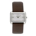 Tissot Women's T023.309.16.031.01 T-Wave Silver Dial Brown Leather Strap Watch