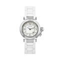 Cartier Women's W3140002 Pasha White Rubber Stainless-Steel Bezel Watch