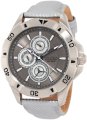 Nautica Men's N14570G NST 06 Multifunction Grey Leather Watch