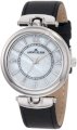 Đồng hồ AK Anne Klein Women's 10/9837MPBK Silver-Tone Black Leather Strap Watch