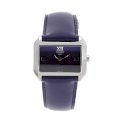 Tissot Women's T023.309.16.403.00 T-Wave Purple Dial Leather Strap Watch