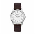Tissot Men's T0334101601300 T-Classic Dream White Dial Brown Leather Strap Watch