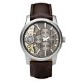 Đồng hồ Fossil Men's ME1098 Brown Leather Strap Textured Taupe Cutaway Analog Dial Chronograph Watch