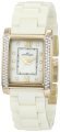 Đồng hồ AK Anne Klein Women's 10/9922IMIV Swarovski Crystal Accented Gold-Tone Ivory Ceramic Bracelet Watch