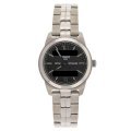 Tissot Women's T34.7.187.62 PR50 Stainless-Steel Black Dial Watch