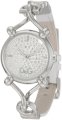 D&G Dolce & Gabbana Women's DW0685 Flock Silver Dial & Case Stones Spaghetti Bracelet Watch